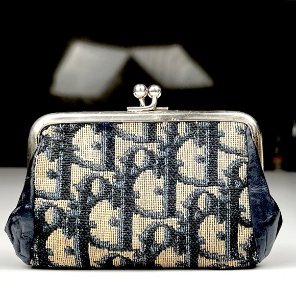 Christian DIOR Diorissimo Monogram Vintage Kiss lock Coin Purse - Picture 2 of 7
